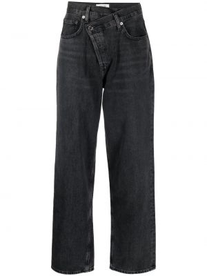 Straight jeans Agolde svart