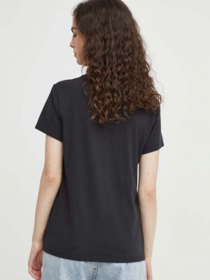 Bavlněné tričko Levi's černé