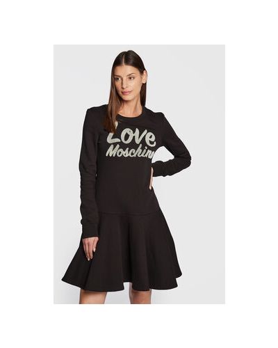 Priliehavé šaty Love Moschino čierna