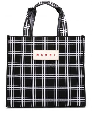 Καρό τσάντα shopper Marni