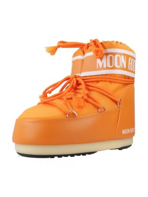 Nylonowe botki zimowe Moon Boot pomarańczowe