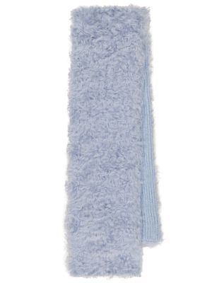 Bufanda de lana de algodón de lana mohair Miu Miu azul
