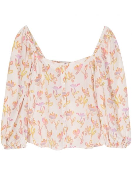 Bluza s cvjetnim printom s printom Ps Paul Smith ružičasta