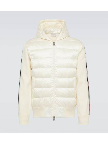 Stripete hettegenser Moncler hvit