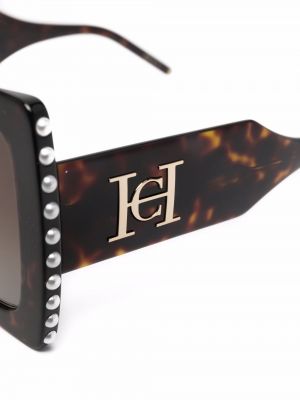 Okulary przeciwsłoneczne oversize Carolina Herrera brązowe