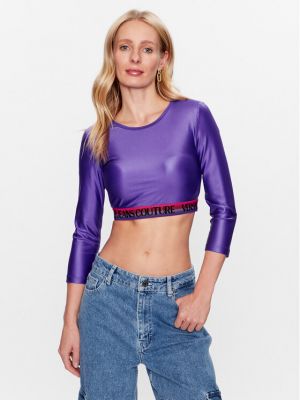 Bluză Versace Jeans Couture violet