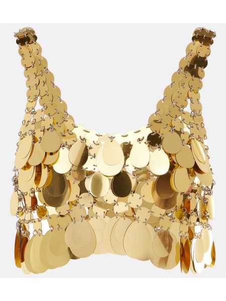 Crop top Rabanne guld