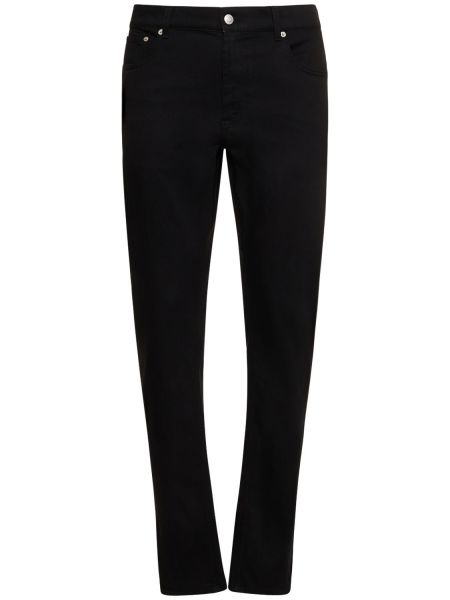 Vaqueros skinny slim fit de algodón Alexander Mcqueen negro