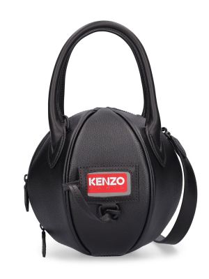 Kožená plážová kabelka Kenzo Paris černá