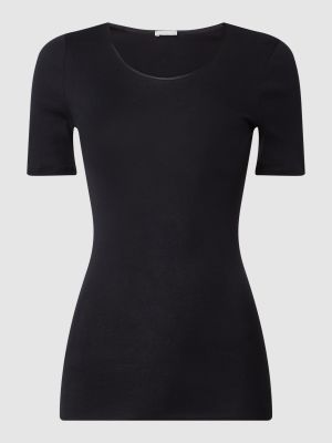 Koszulka bawełniana Hanro czarna