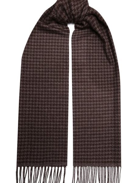 Кашемировый шелковый шарф Piacenza Cashmere 1733 коричневый