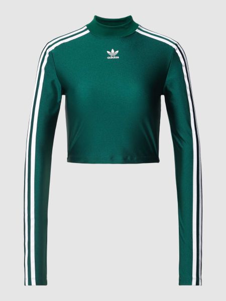 Longsleeve z długim rękawem w paski Adidas Originals zielona