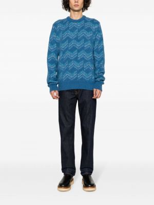 Sweter żakardowy Missoni niebieski
