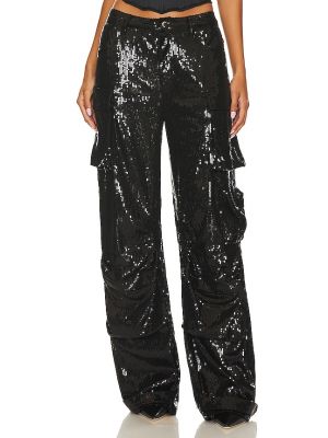 Pantaloni con paillettes Steve Madden nero