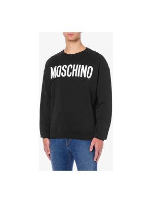 Sweatshirt mit rundhalsausschnitt Moschino schwarz