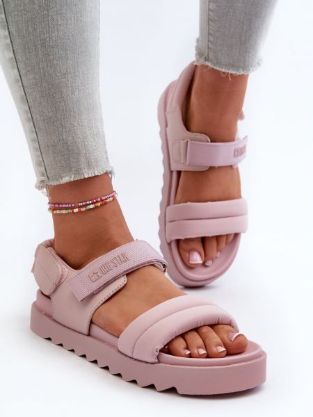 Sandale s platformom s uzorkom zvijezda Big Star Shoes ružičasta
