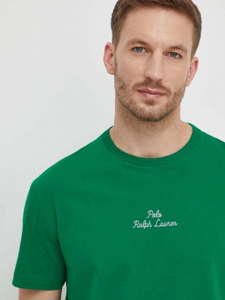 Памучна поло тениска Polo Ralph Lauren зелено