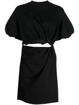 Pamučna koktel haljina Jnby crna