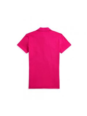 Slim fit poloshirt mit kurzen ärmeln Polo Ralph Lauren pink