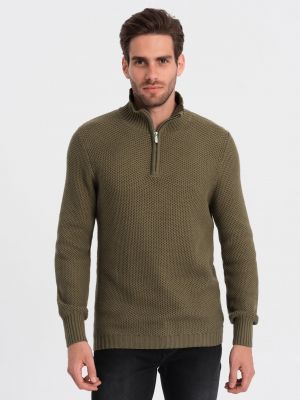 Pletený svetr Ombre khaki
