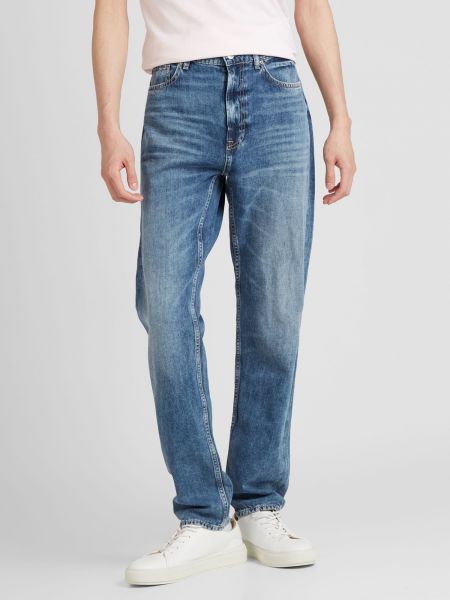 Voľné priliehavé džínsy s rovným strihom Guess modrá