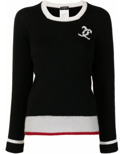 Jersey de punto de tela jersey Chanel Pre-owned negro