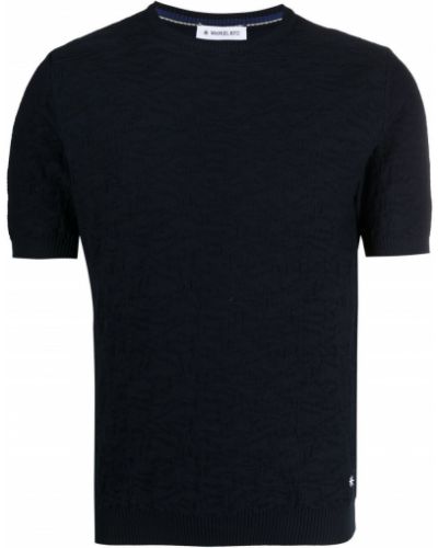 Camiseta slim fit de punto Manuel Ritz azul