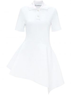 Asimetrična bombažna obleka Jw Anderson bela