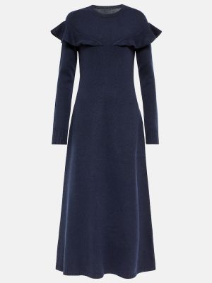 Sukienka midi z kaszmiru Chloã© niebieska