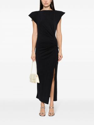 Plisované midi šaty Isabel Marant černé