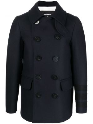 Manteau en laine Dsquared2 bleu