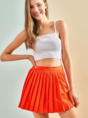 Mini spódniczka Bianco Lucci pomarańczowa