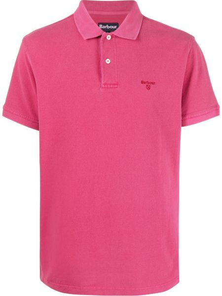 Sportinio stiliaus polo marškinėliai Barbour rožinė