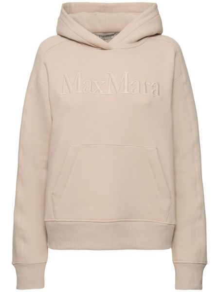 Hoodie med broderi i jersey 's Max Mara