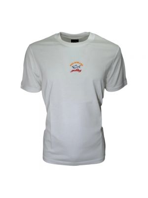 Koszulka bawełniana Paul & Shark biała