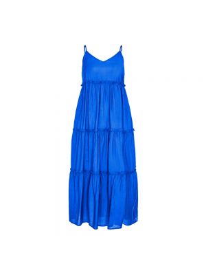 Sukienka długa z otwartymi plecami Co'couture niebieska