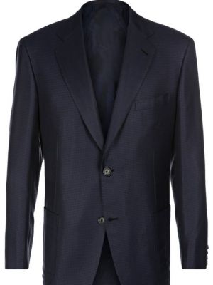 Шелковый пиджак Brioni синий