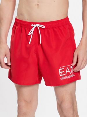 Pantaloni scurți Ea7 Emporio Armani roșu