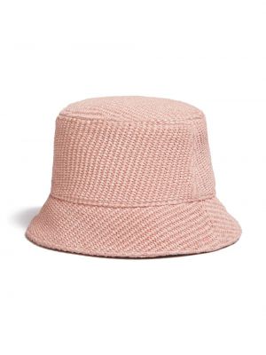 Pletený klobouk s výšivkou Marni růžový