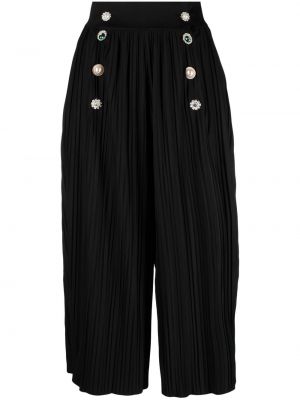 Плисирани широки панталони тип „марлен“ Viktor & Rolf черно