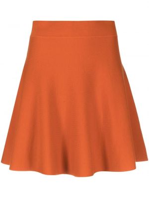 Hímzett selyem csíkos szoknya Polo Ralph Lauren narancsszínű