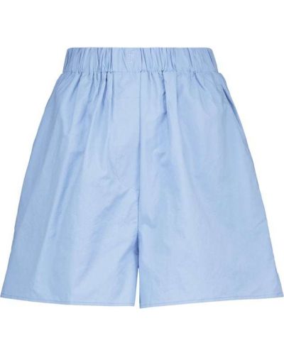 Pantalones cortos de algodón The Frankie Shop azul