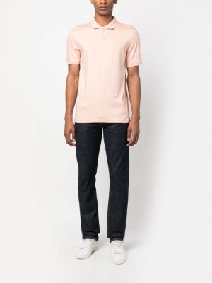 Polo bawełniana Calvin Klein różowa