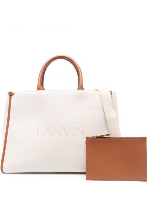 Δερμάτινη τσάντα shopper με σχέδιο Lanvin