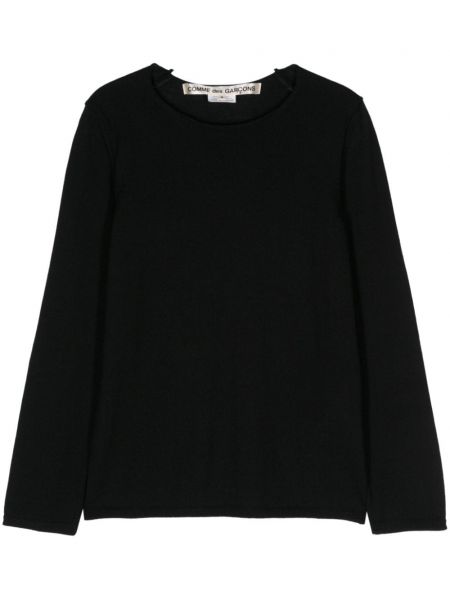 Вълнен дълъг пуловер Comme Des Garçons черно