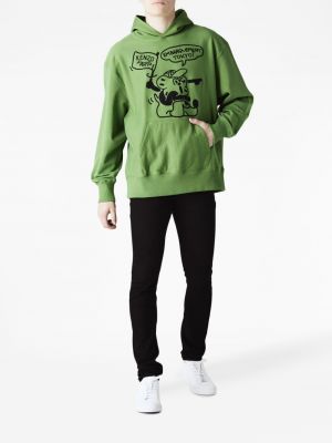 Medvilninis džemperis su gobtuvu Kenzo žalia