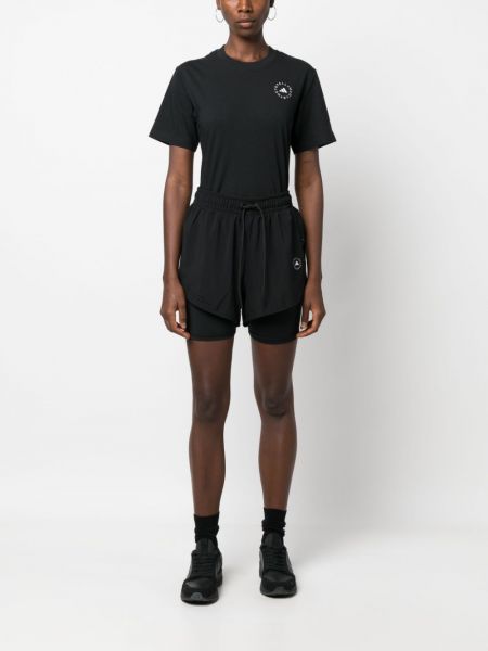 T-shirt sportive con motivo a stelle Adidas By Stella Mccartney nero