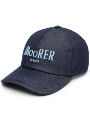 Haftowana czapka z daszkiem Moorer niebieska