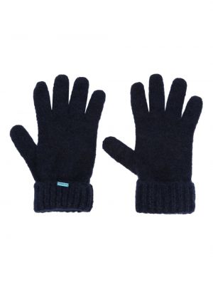 Jedwabne rękawiczki z kaszmiru Alanui niebieskie