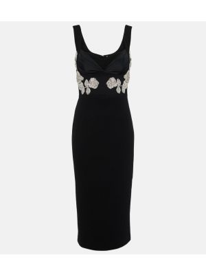 Křišťálové midi šaty Rebecca Vallance černé